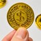 Plastic Gold Coins 1.5 Inch, 144 Pack, Treasure Coins for Kids, Classroom Rewards, Games & Party Favors
